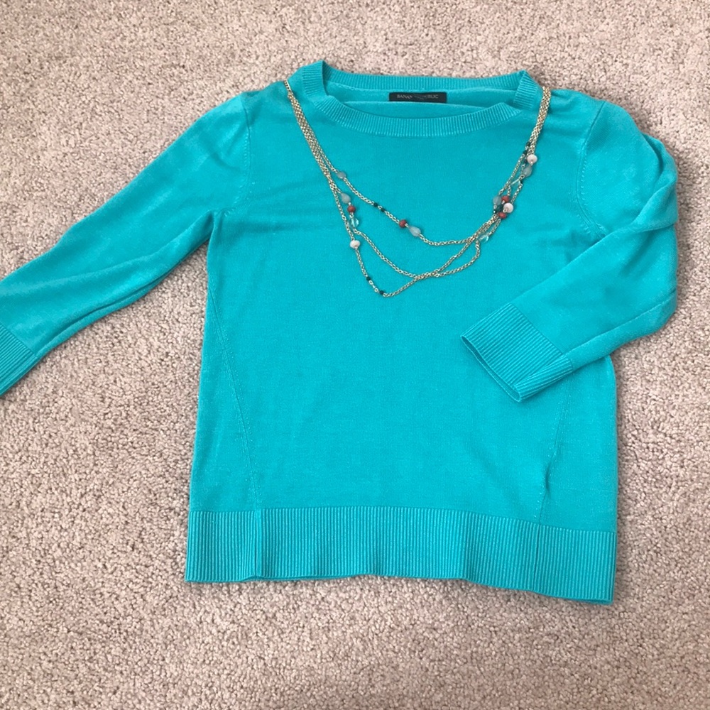 Banana Republic Turquoise Teal Sweater Top